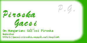 piroska gacsi business card